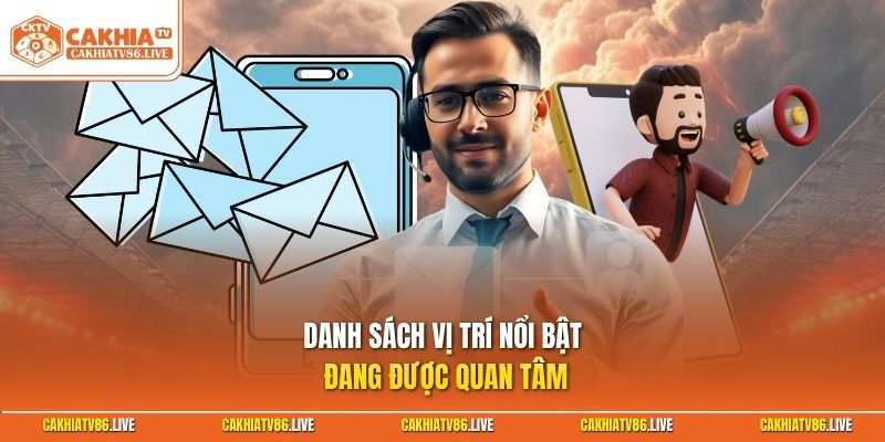 Danh sách vị trí nổi bật đang được quan tâm